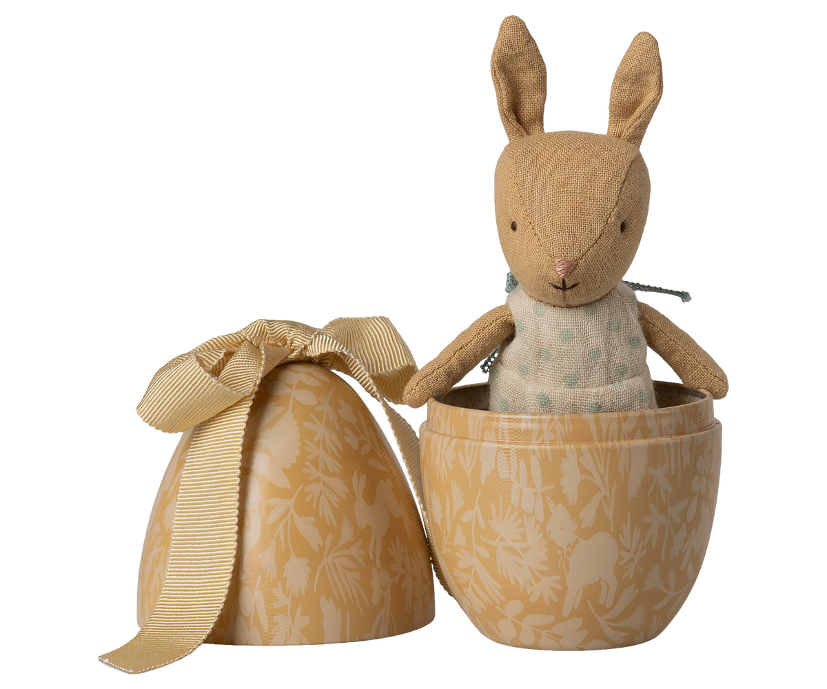 Easter egg with micro rabbit, Small - Cream yellow – Hooray México