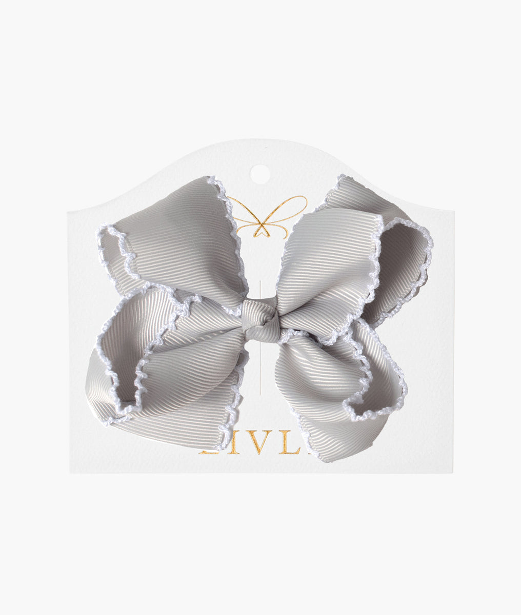 LARGE PICOT BOW SHELL GREY – Hooray México